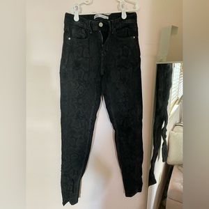 Black Zara Snakeskin Jeans